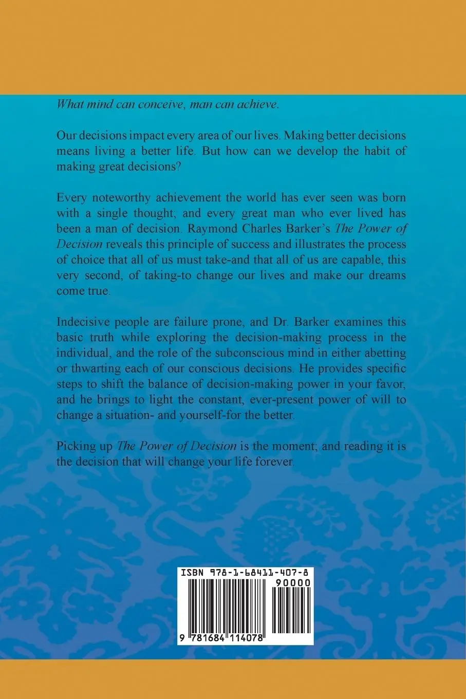 Rückseite: 9781684114078 | The Power of Decision | Raymond Charles Barker | Taschenbuch | 2017