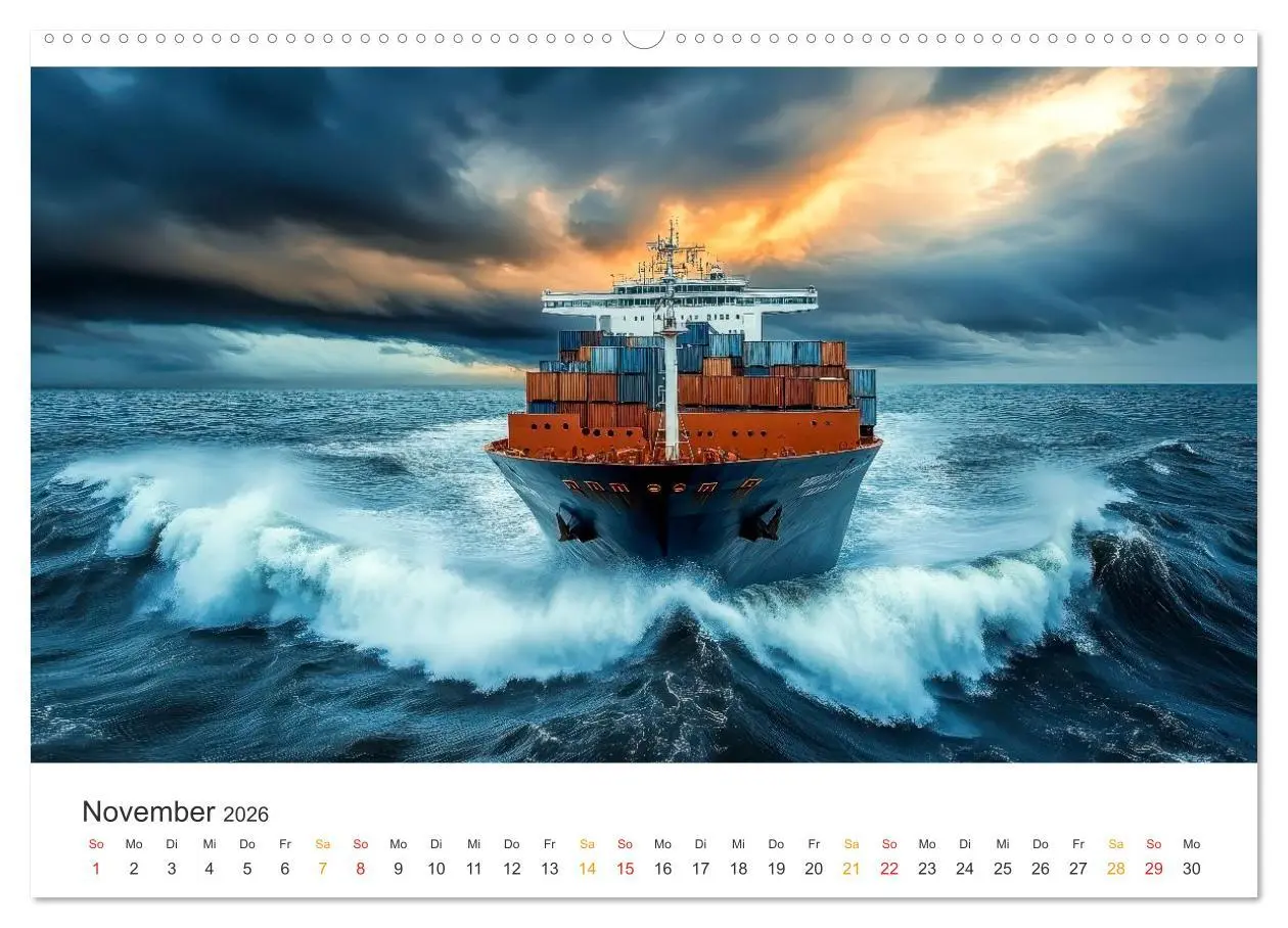 Bild: 9783457994078 | Containerschiffe - Giganten im Fokus (Wandkalender 2026 DIN A2...