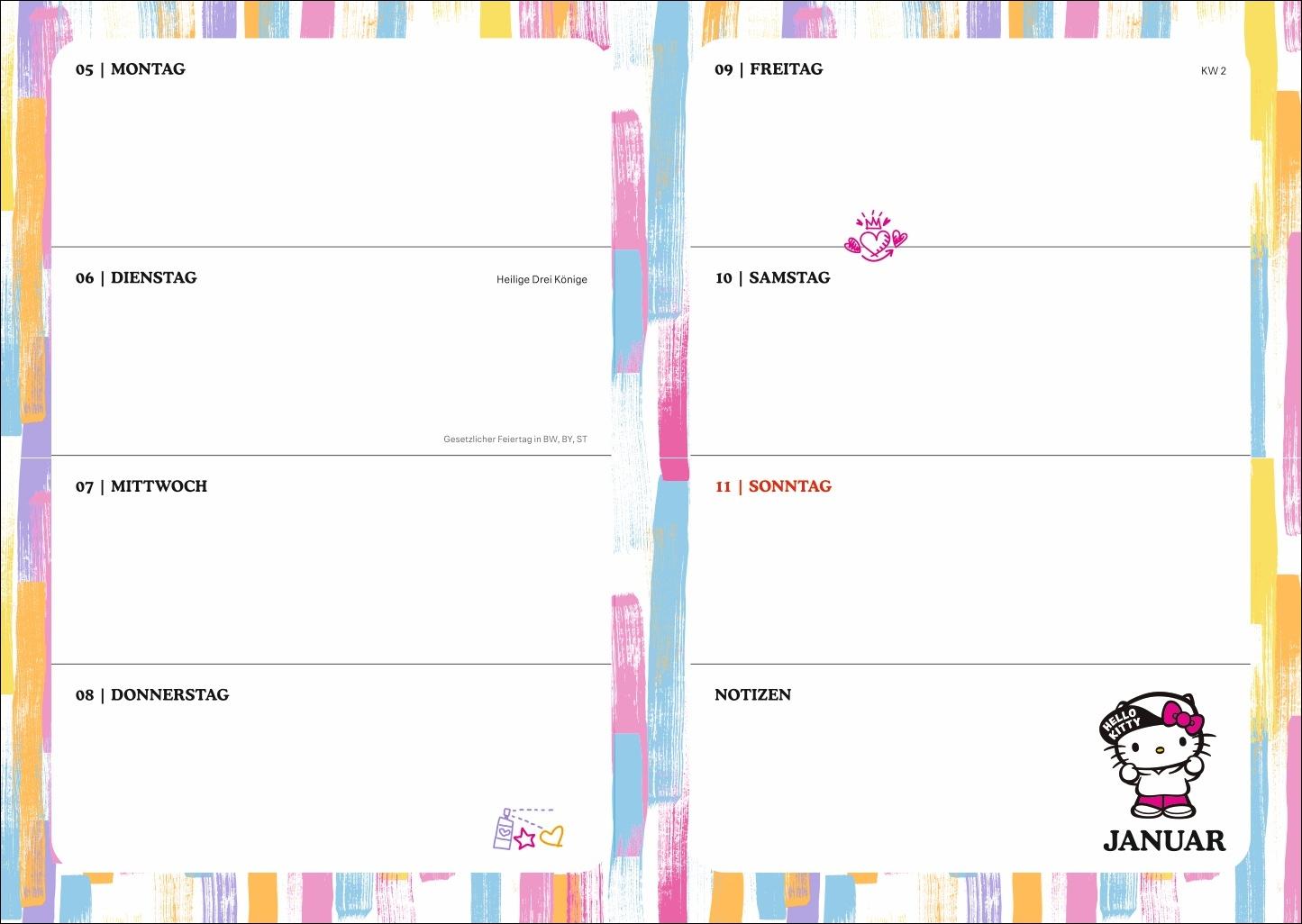 Bild: 9783756414178 | Hello Kitty Schülerkalender A5 2026 - 17 Monate ab August 2025 | Buch