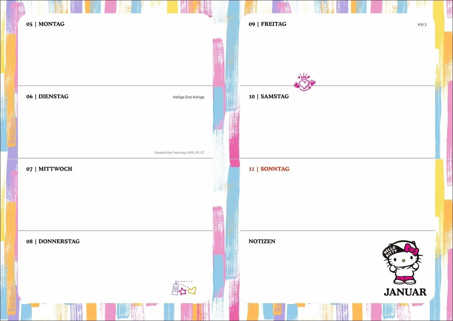 Bild: 9783756414178 | Hello Kitty Schülerkalender A5 2026 - 17 Monate ab August 2025 | Buch