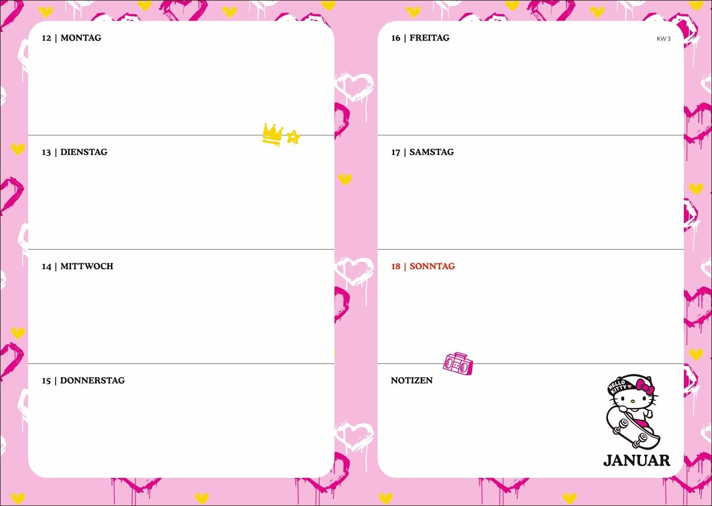 Bild: 9783756414178 | Hello Kitty Schülerkalender A5 2026 - 17 Monate ab August 2025 | Buch