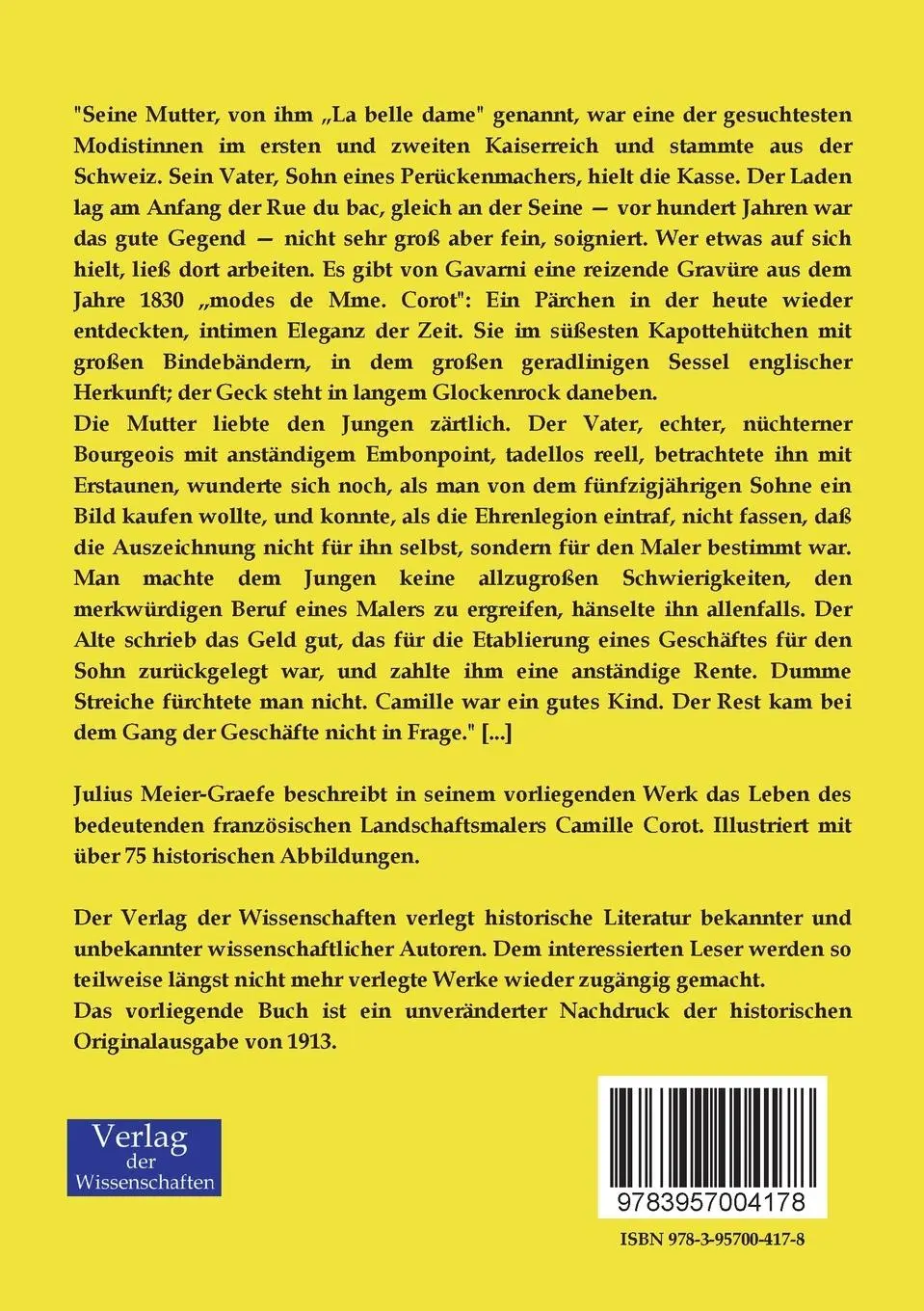 Rückseite: 9783957004178 | Camille Corot | Julius Meier-Graefe | Taschenbuch | 196 S. | Deutsch
