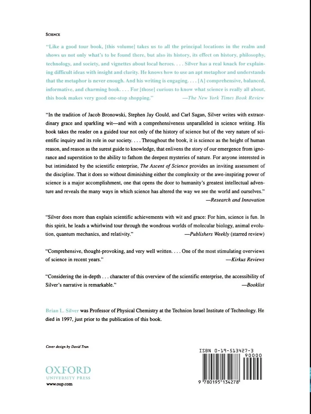 Rückseite: 9780195134278 | The Ascent of Science | Brian L. Silver | Taschenbuch | Englisch
