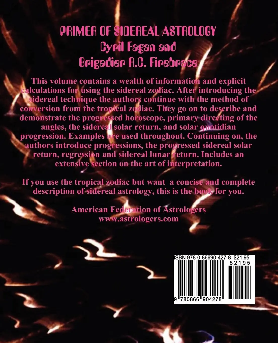 Rückseite: 9780866904278 | Primer of Sidereal Astrology | Cyril Fagan (u. a.) | Taschenbuch