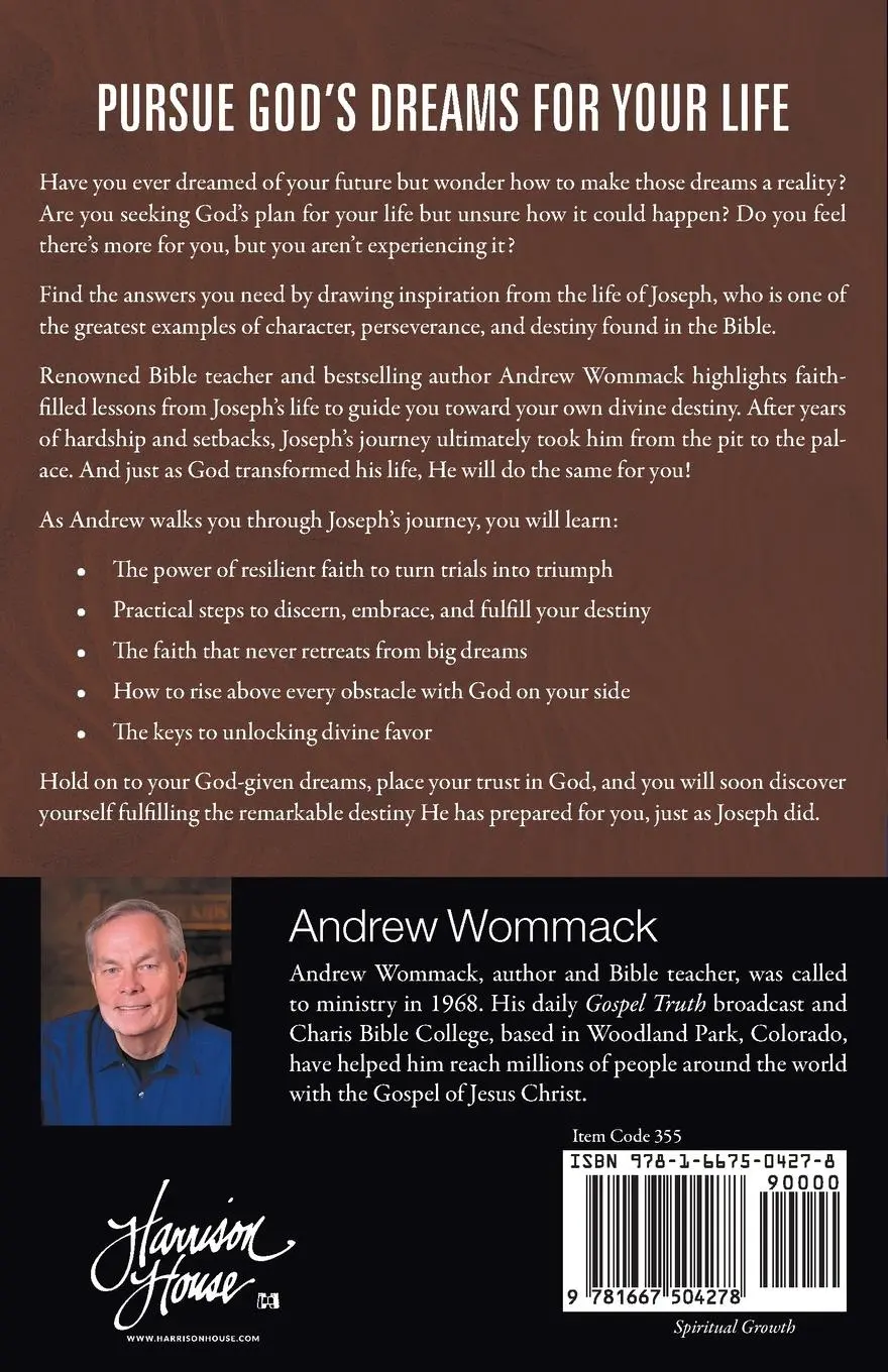 Rückseite: 9781667504278 | Lessons from Joseph | A Journey from Dreams to Destiny | Wommack