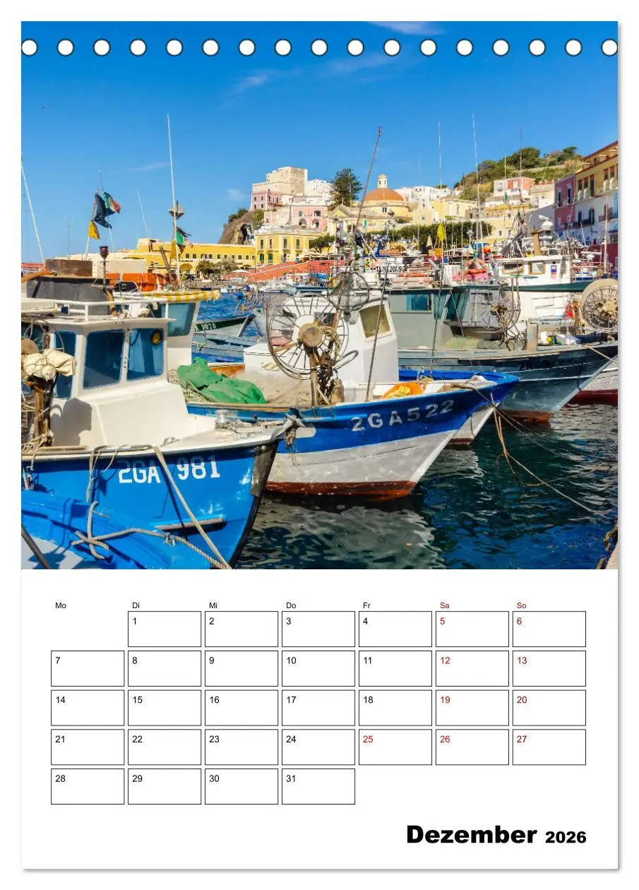 Bild: 9783516374278 | Insel Ponza - Italien (Tischkalender 2026 DIN A5 hoch), CALVENDO...
