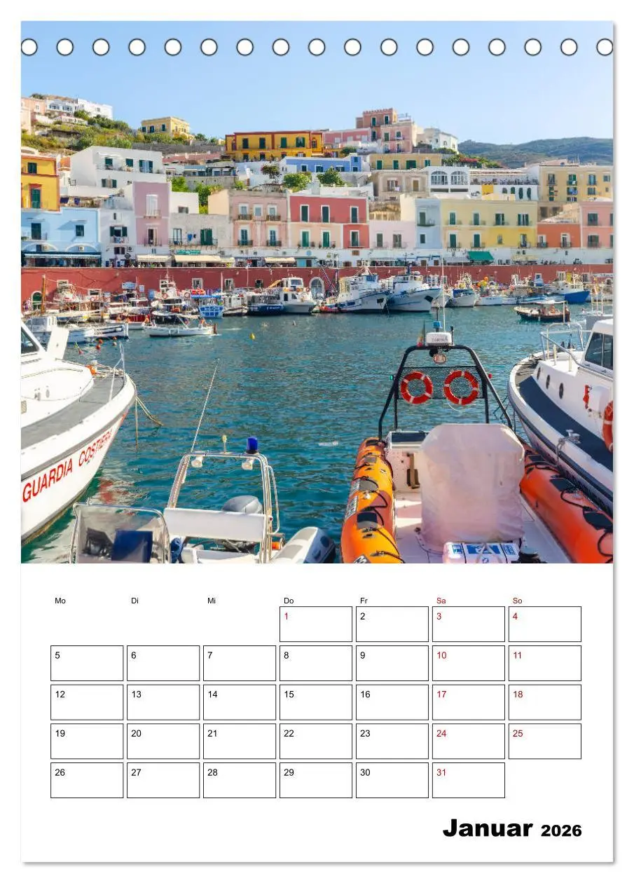 Bild: 9783516374278 | Insel Ponza - Italien (Tischkalender 2026 DIN A5 hoch), CALVENDO...