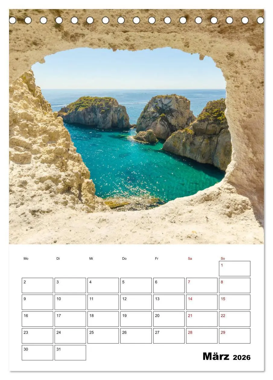 Bild: 9783516374278 | Insel Ponza - Italien (Tischkalender 2026 DIN A5 hoch), CALVENDO...