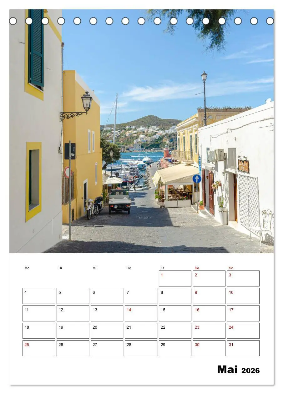 Bild: 9783516374278 | Insel Ponza - Italien (Tischkalender 2026 DIN A5 hoch), CALVENDO...