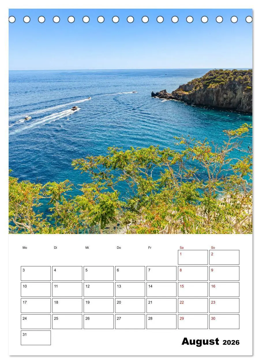 Bild: 9783516374278 | Insel Ponza - Italien (Tischkalender 2026 DIN A5 hoch), CALVENDO...