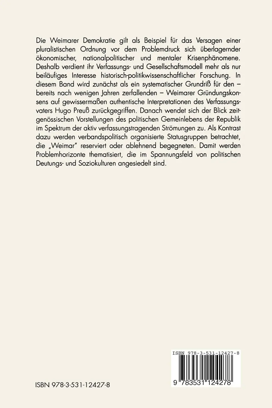 Rückseite: 9783531124278 | Pluralismus als Verfassungs- und Gesellschaftsmodell | Megerle (u. a.)