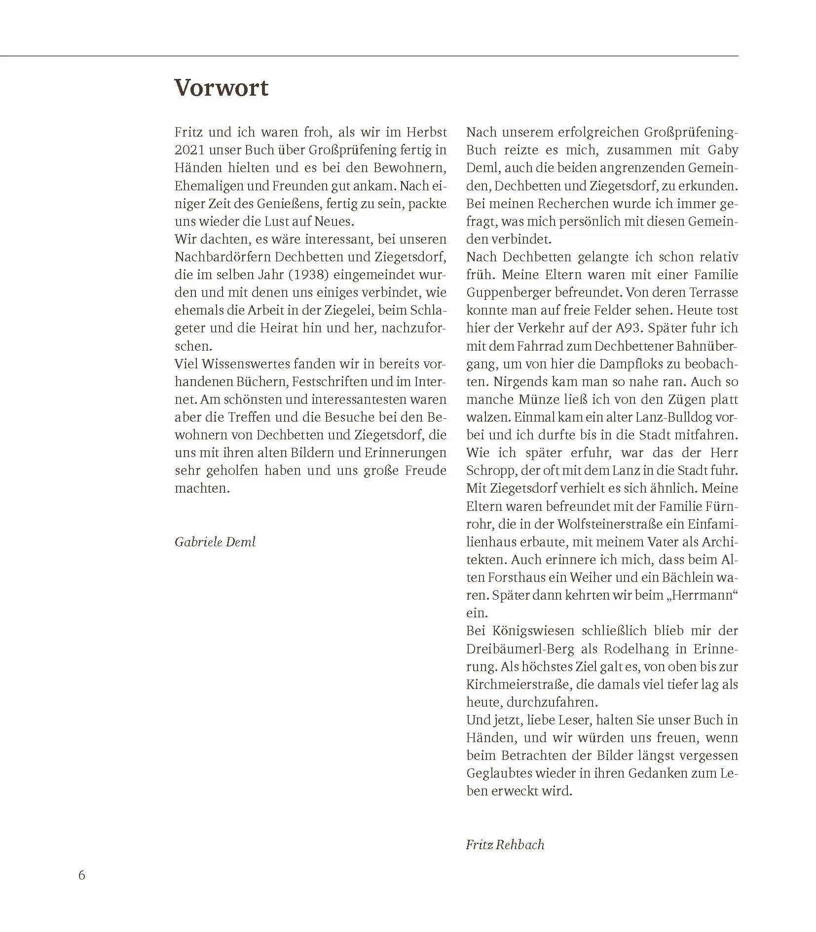 Bild: 9783955874278 | Dechbetten, Ziegetsdorf und Königswiesen | damals und heute | Buch