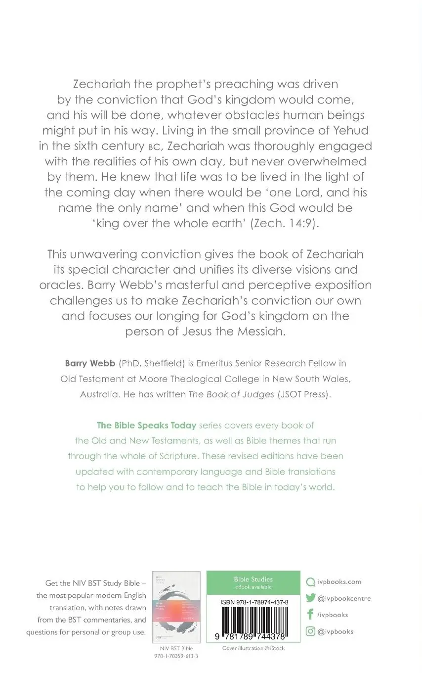 Rückseite: 9781789744378 | The Message of Zechariah | Your Kingdom Come | Barry Webb | Buch | IVP