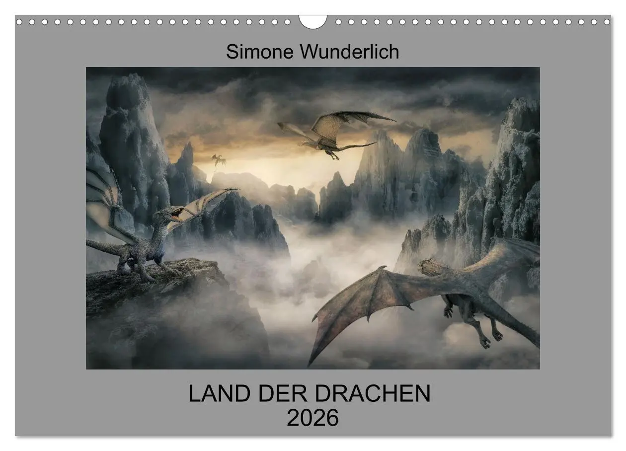 Cover: 9783457654378 | Land der Drachen (Wandkalender 2026 DIN A3 quer), CALVENDO...