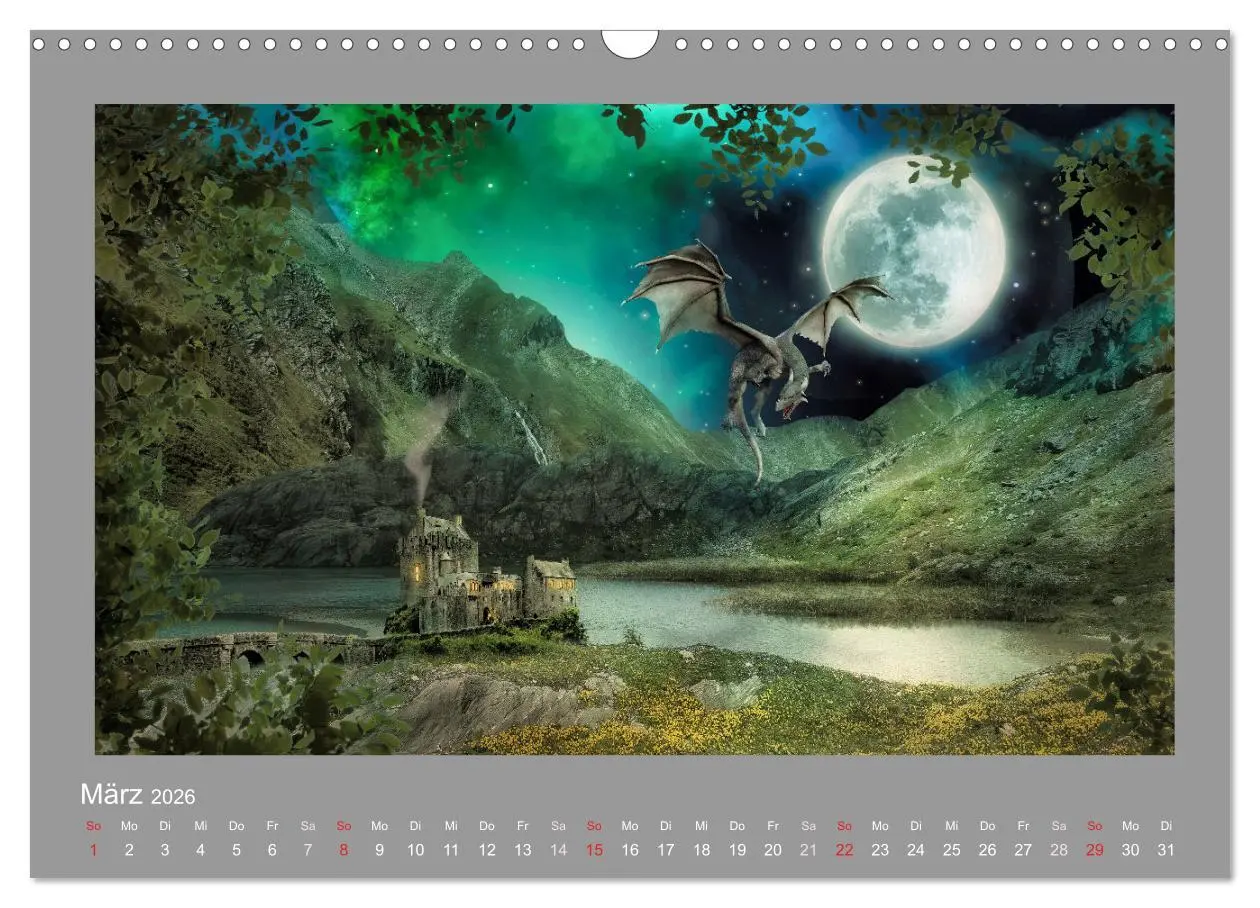 Bild: 9783457654378 | Land der Drachen (Wandkalender 2026 DIN A3 quer), CALVENDO...