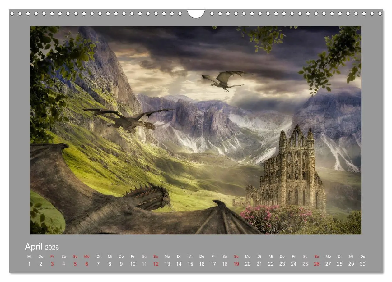 Bild: 9783457654378 | Land der Drachen (Wandkalender 2026 DIN A3 quer), CALVENDO...