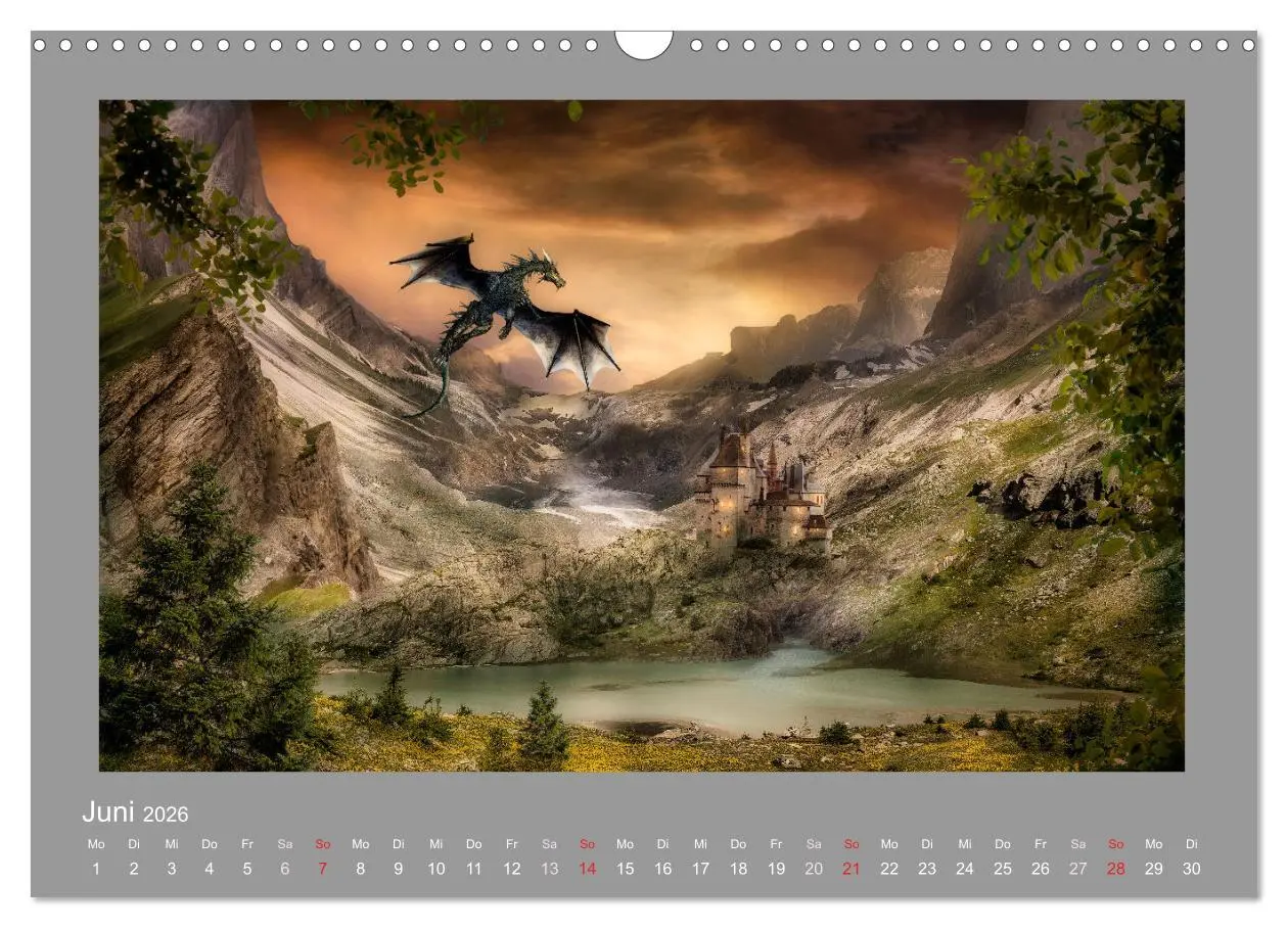 Bild: 9783457654378 | Land der Drachen (Wandkalender 2026 DIN A3 quer), CALVENDO...
