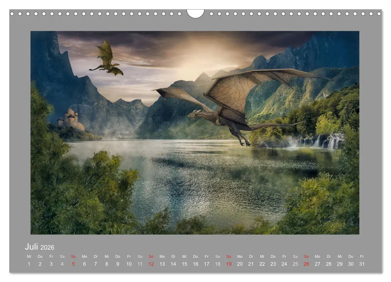 Bild: 9783457654378 | Land der Drachen (Wandkalender 2026 DIN A3 quer), CALVENDO...