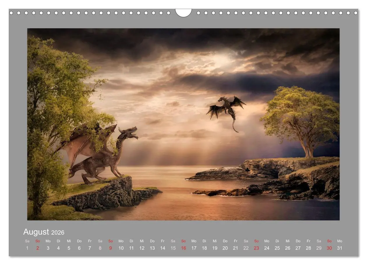 Bild: 9783457654378 | Land der Drachen (Wandkalender 2026 DIN A3 quer), CALVENDO...