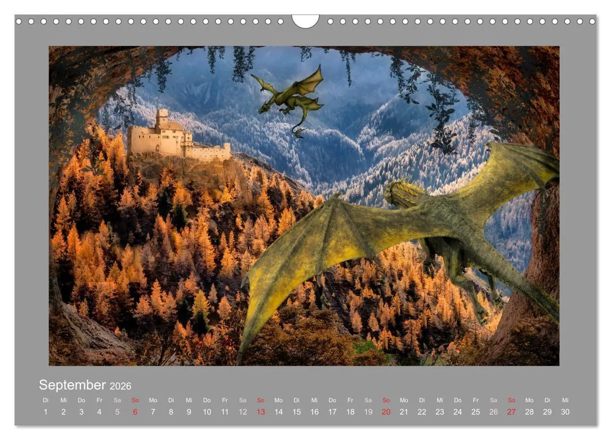 Bild: 9783457654378 | Land der Drachen (Wandkalender 2026 DIN A3 quer), CALVENDO...