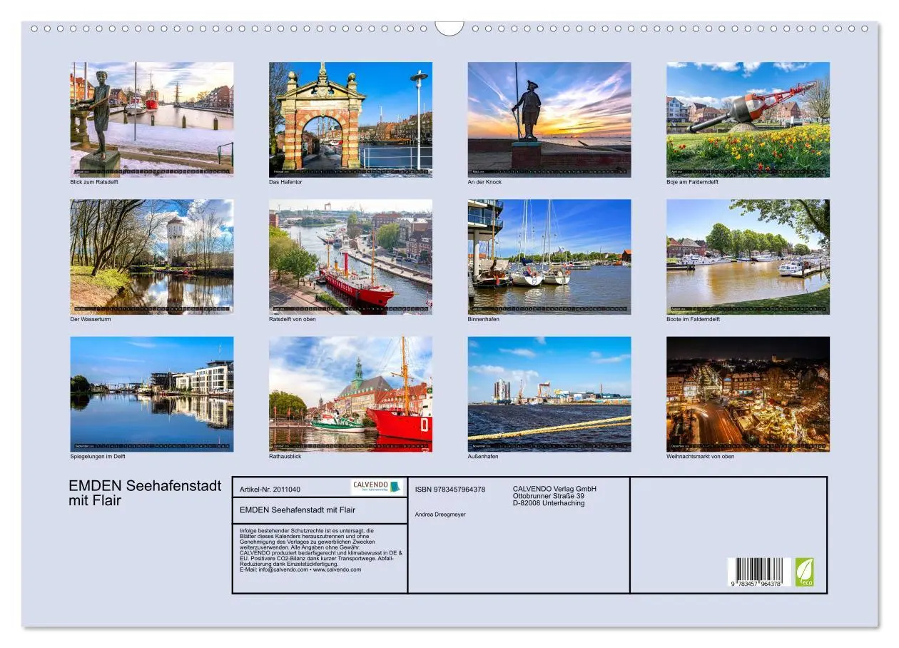 Bild: 9783457964378 | EMDEN Seehafenstadt mit Flair (Wandkalender 2026 DIN A2 quer),...