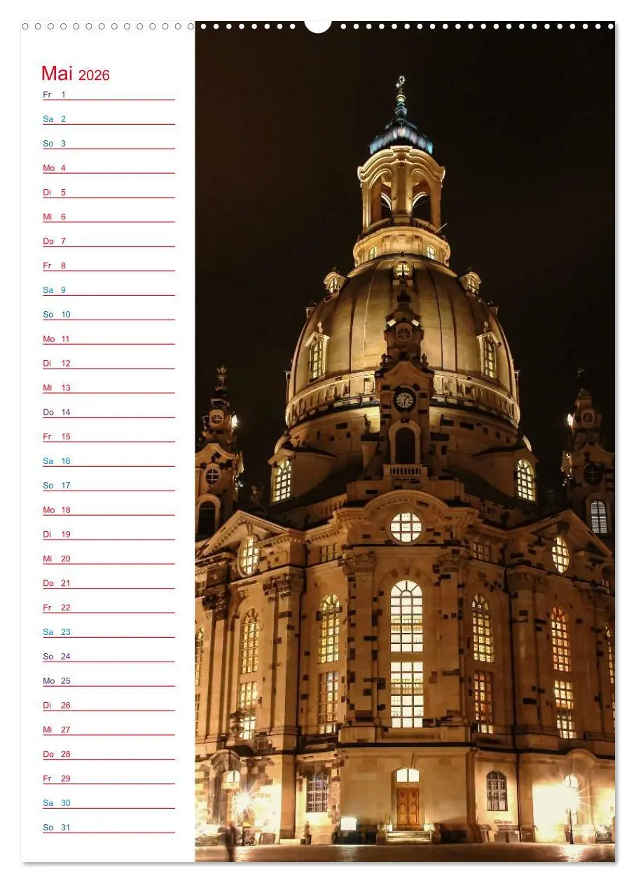 Bild: 9783516434378 | Frauenkirche Dresden (Wandkalender 2026 DIN A2 hoch), CALVENDO...