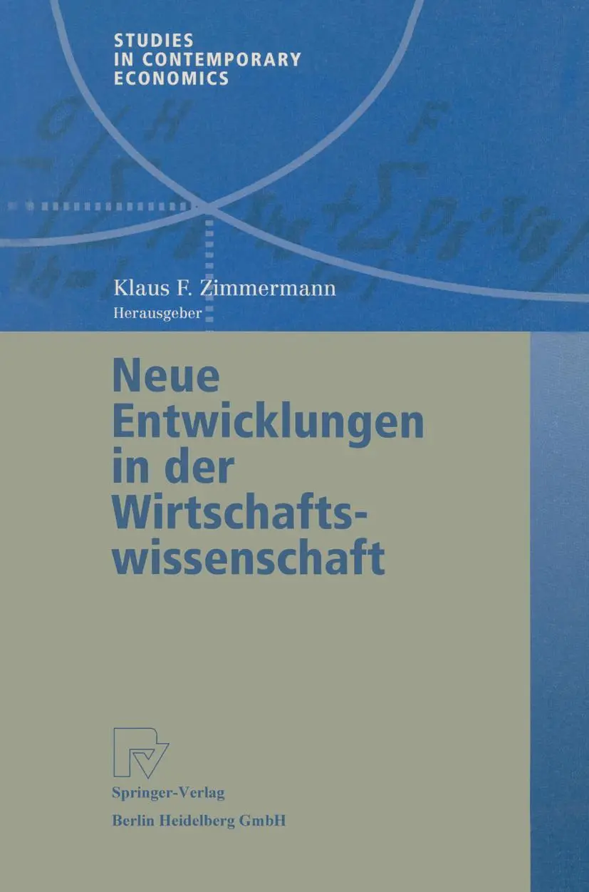 Cover: 9783790814378 | Neue Entwicklungen in der Wirtschaftswissenschaft | Zimmermann | Buch