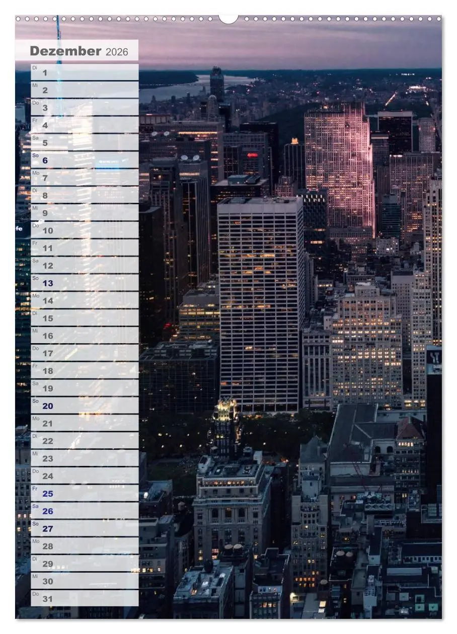 Bild: 9783516424478 | New York - Manhattan (hochwertiger Premium Wandkalender 2026 DIN A2...