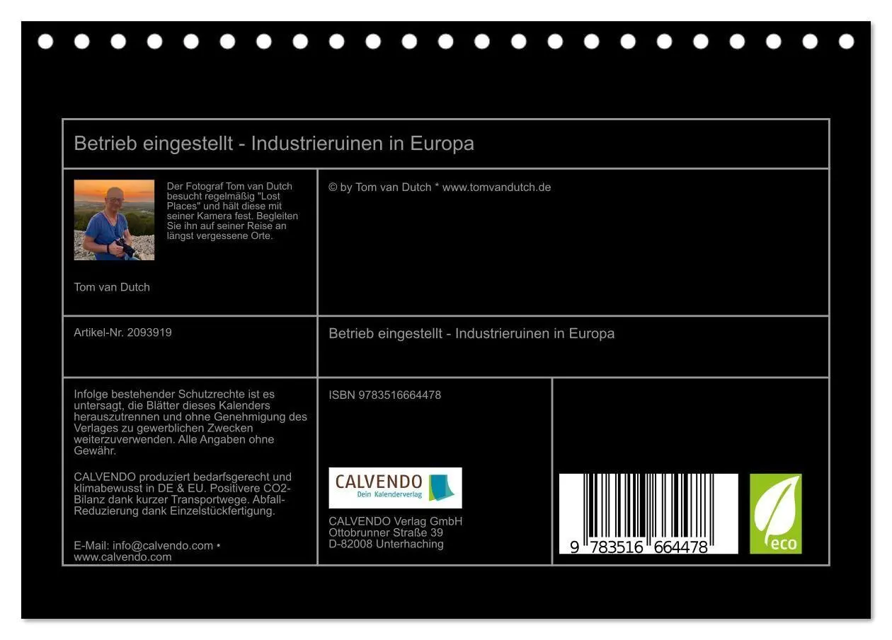 Bild: 9783516664478 | Betrieb eingestellt - Industrieruinen in Europa (Tischkalender 2026...