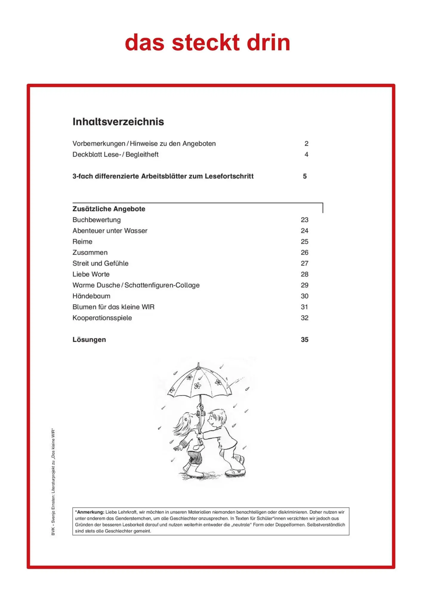 Bild: 9783965204478 | Literaturprojekt zu Das kleine WIR | Svenja Ernsten | Broschüre | 2025