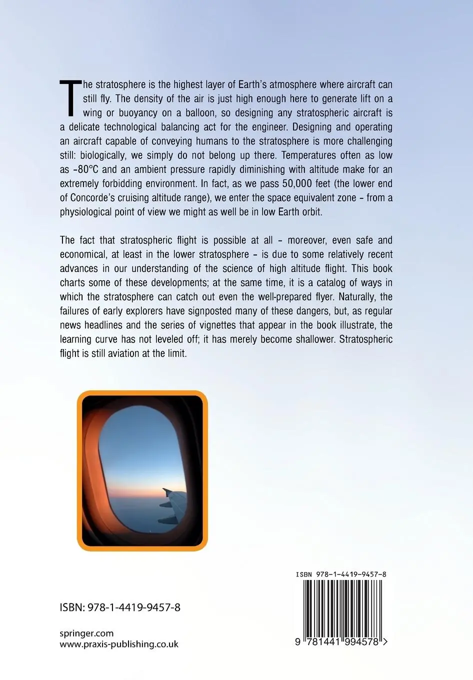Rückseite: 9781441994578 | Stratospheric Flight | Aeronautics at the Limit | Andras Sóbester