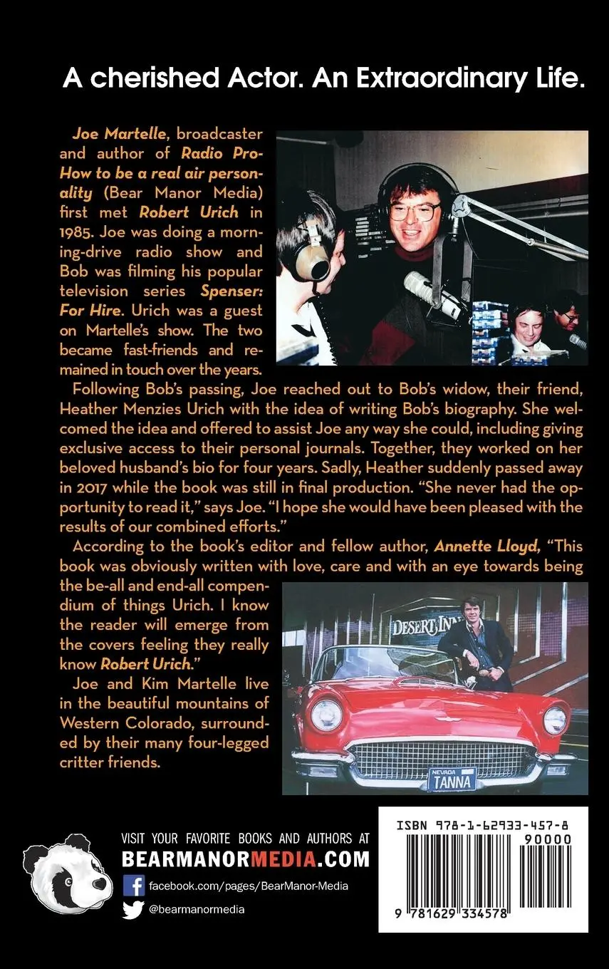 Rückseite: 9781629334578 | The Robert Urich Story - An Extraordinary Life (hardback) | Martelle