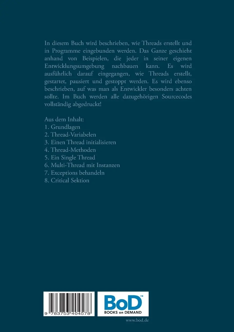 Rückseite: 9783753404578 | Das Thread Kompendium für Delphi RAD-Studio | 2. Auflage | Forestier