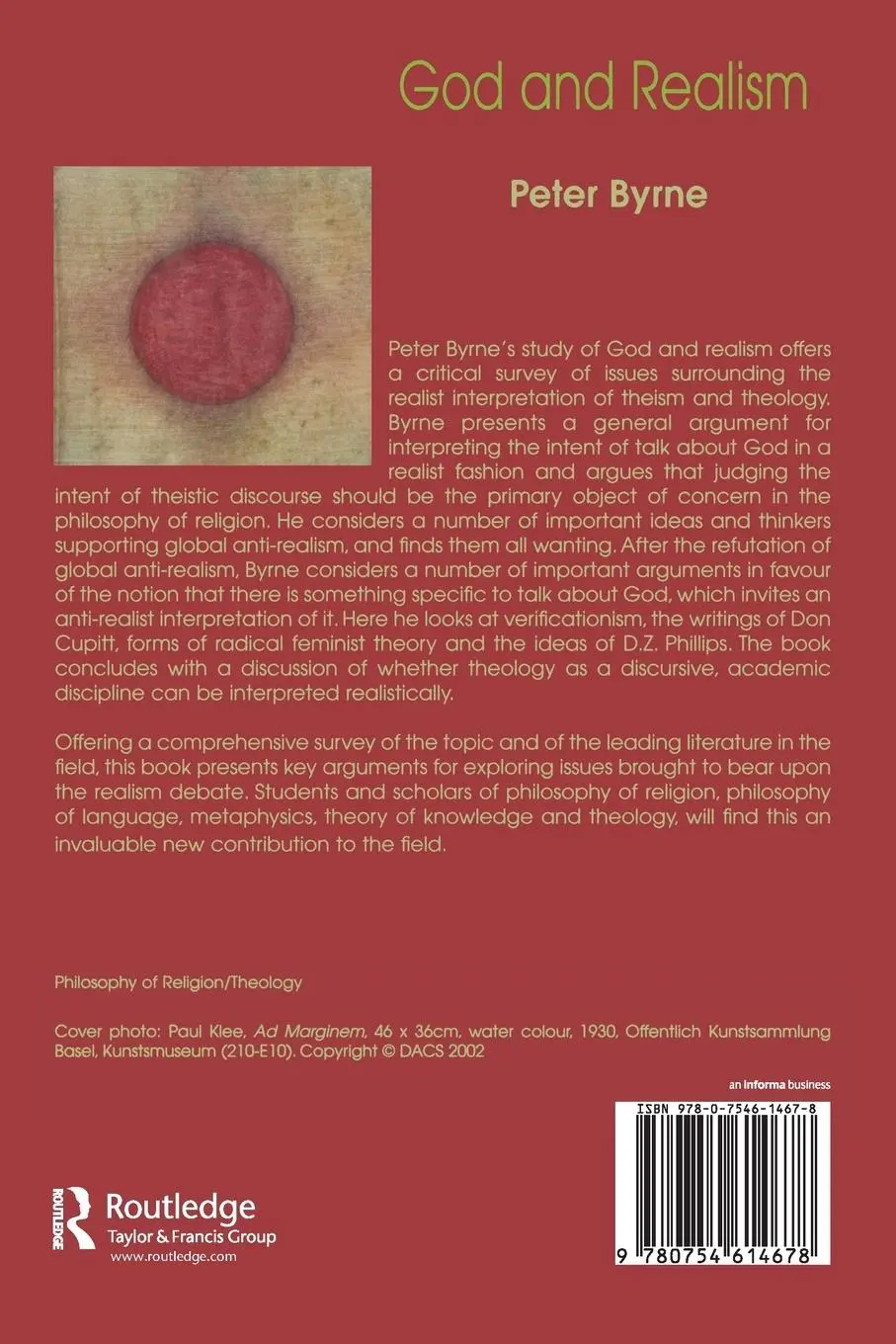 Rückseite: 9780754614678 | God and Realism | Peter Byrne | Taschenbuch | Englisch | 2003