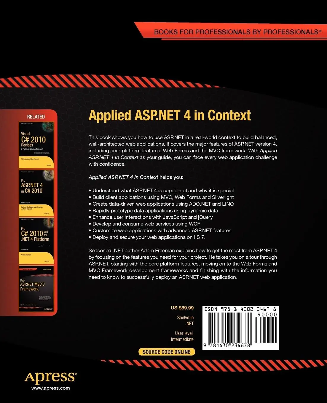Rückseite: 9781430234678 | Applied ASP.NET 4 in Context | Adam Freeman | Taschenbuch | xxix