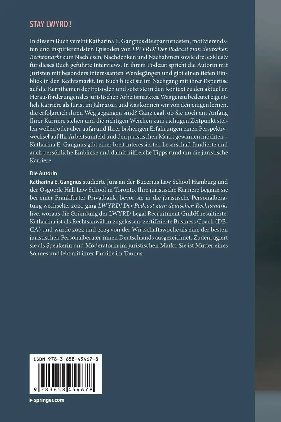 Rückseite: 9783658454678 | STAY LWYRD! | Katharina E. Gangnus | Taschenbuch | xv | Deutsch | 2024