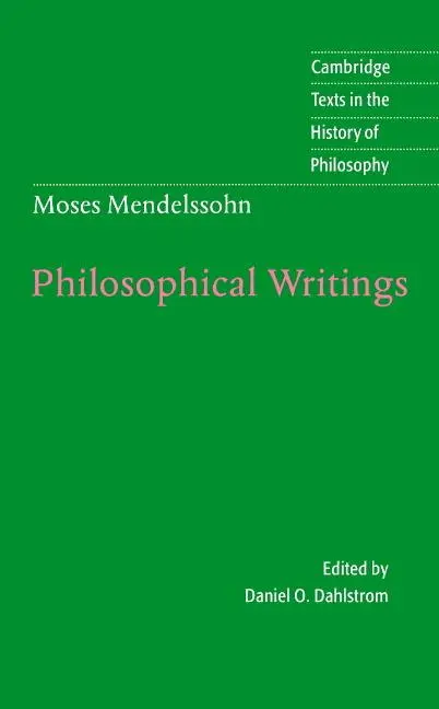 Cover: 9780521574778 | Moses Mendelssohn | Philosophical Writings | Moses Mendelssohn | Buch