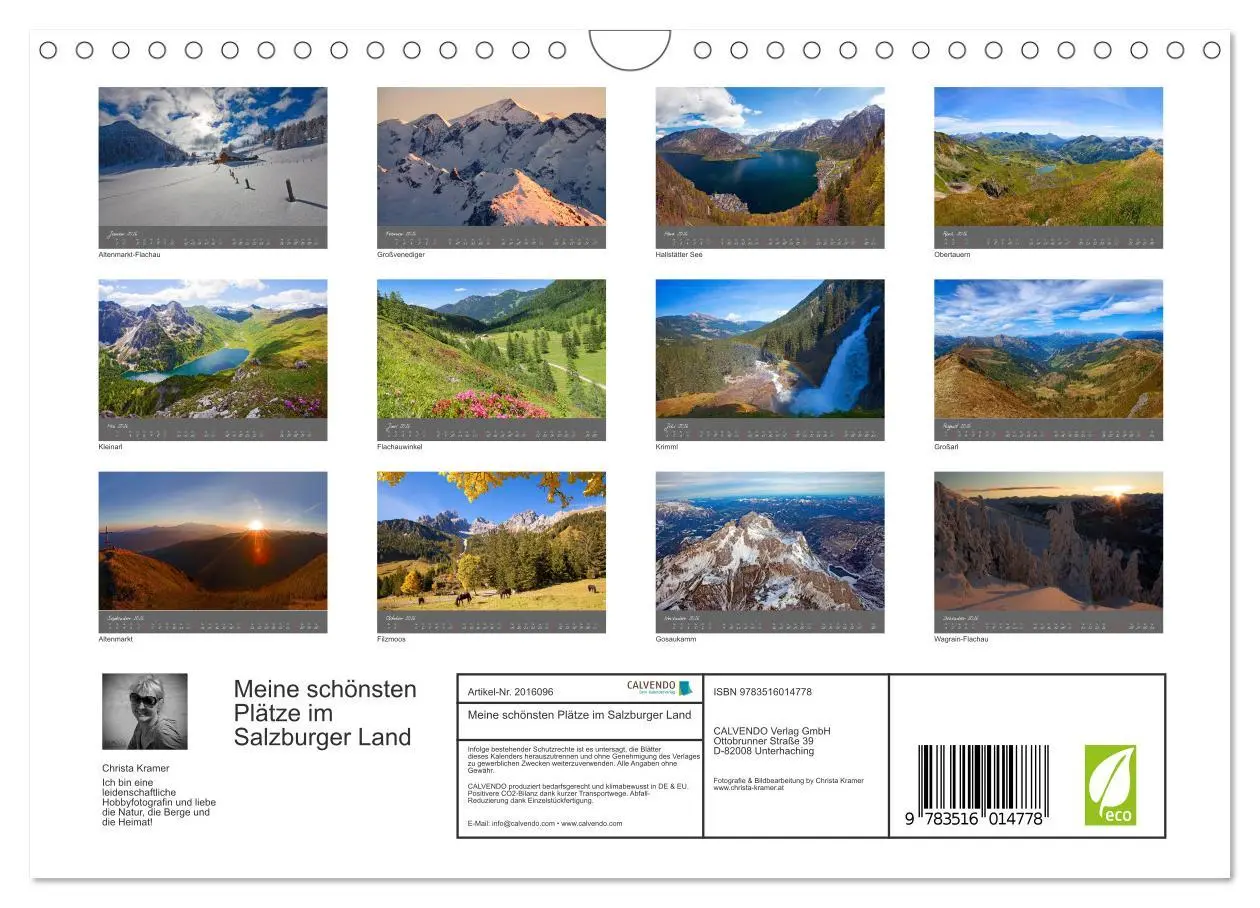 Bild: 9783516014778 | Meine schönsten Plätze im Salzburger Land (Wandkalender 2026 DIN A4...