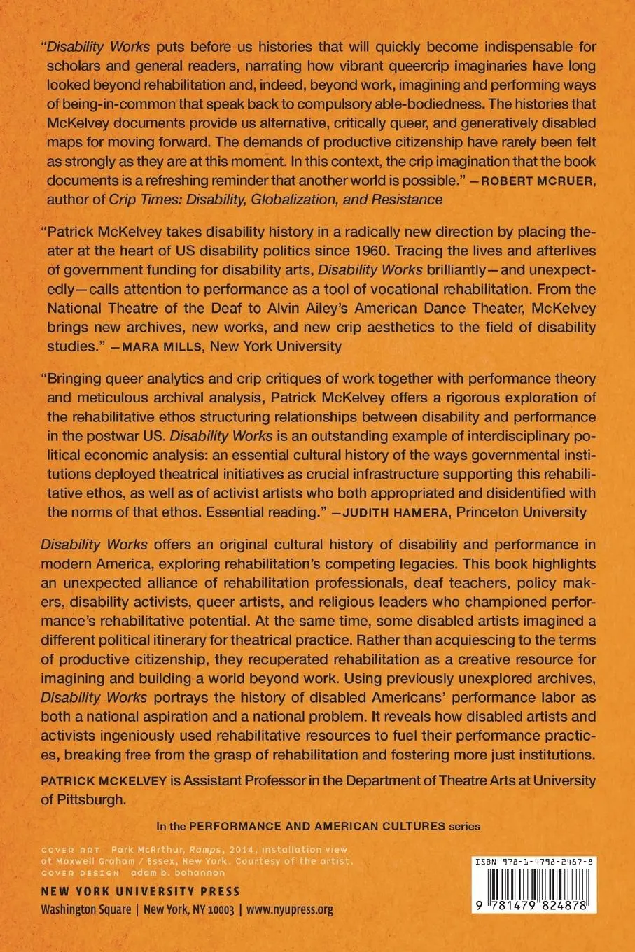 Rückseite: 9781479824878 | Disability Works | Performance After Rehabilitation | Patrick McKelvey