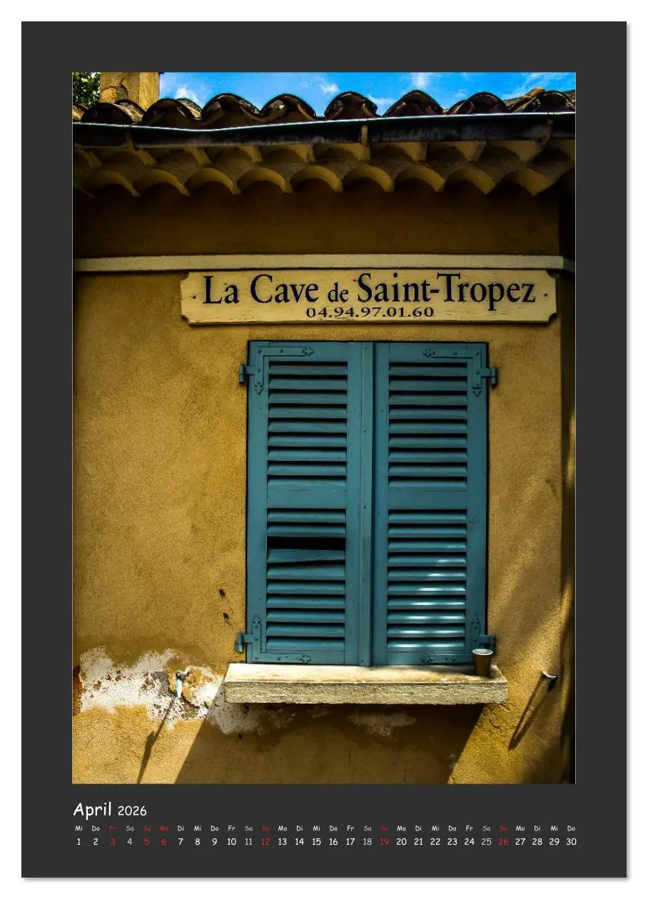 Bild: 9783516484878 | Saint Tropez (Wandkalender 2026 DIN A4 hoch), CALVENDO Monatskalender
