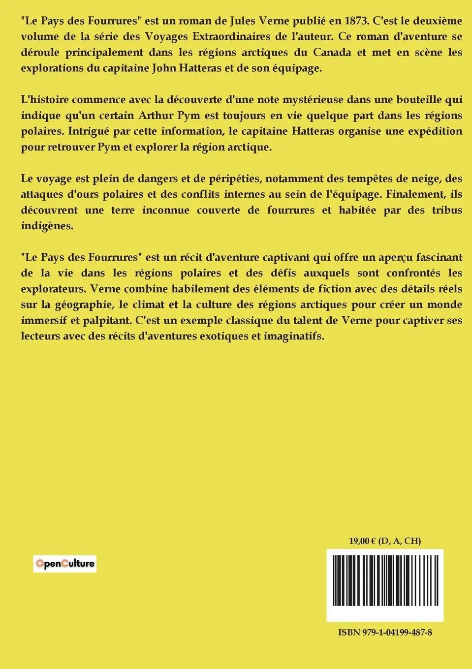 Rückseite: 9791041994878 | Le pays des fourrures | Jules Verne | Taschenbuch | Französisch | 2024