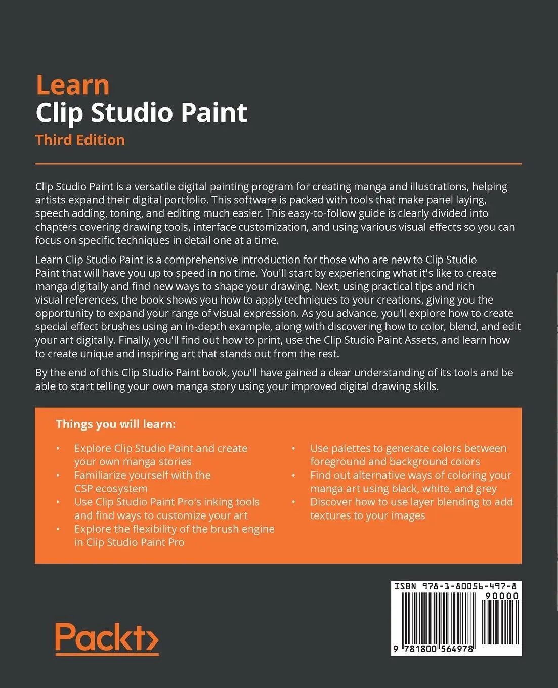 Rückseite: 9781800564978 | Learn Clip Studio Paint - Third Edition | Inko Ai Takita (u. a.)
