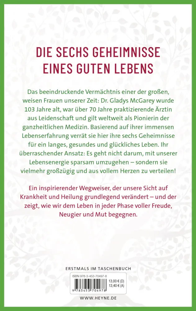 Bild: 9783453704978 | Was ein gutes Leben ausmacht | Gladys Mcgarey | Taschenbuch | 272 S.
