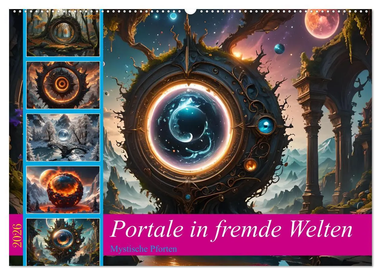 Cover: 9783457384978 | Portale in fremde Welten - Mystische Pforten (Wandkalender 2026 DIN...