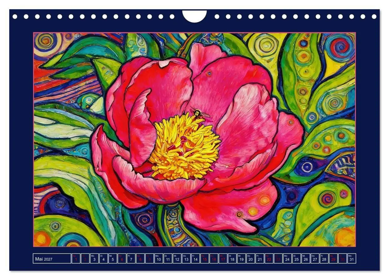 Bild: 9783516784978 | Blüten im verspielten Jugendstil (Wandkalender 2027 DIN A4 quer),...