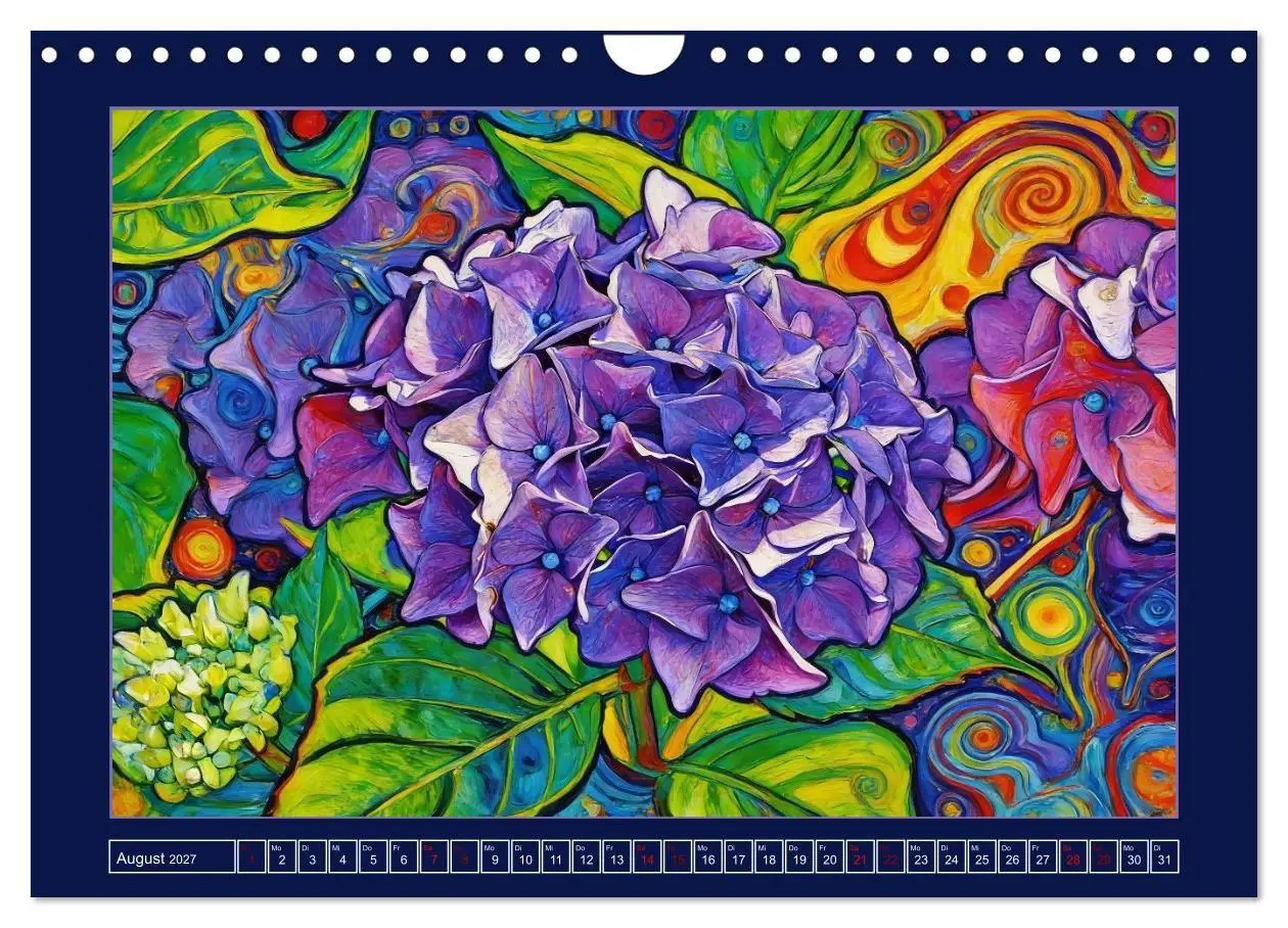 Bild: 9783516784978 | Blüten im verspielten Jugendstil (Wandkalender 2027 DIN A4 quer),...