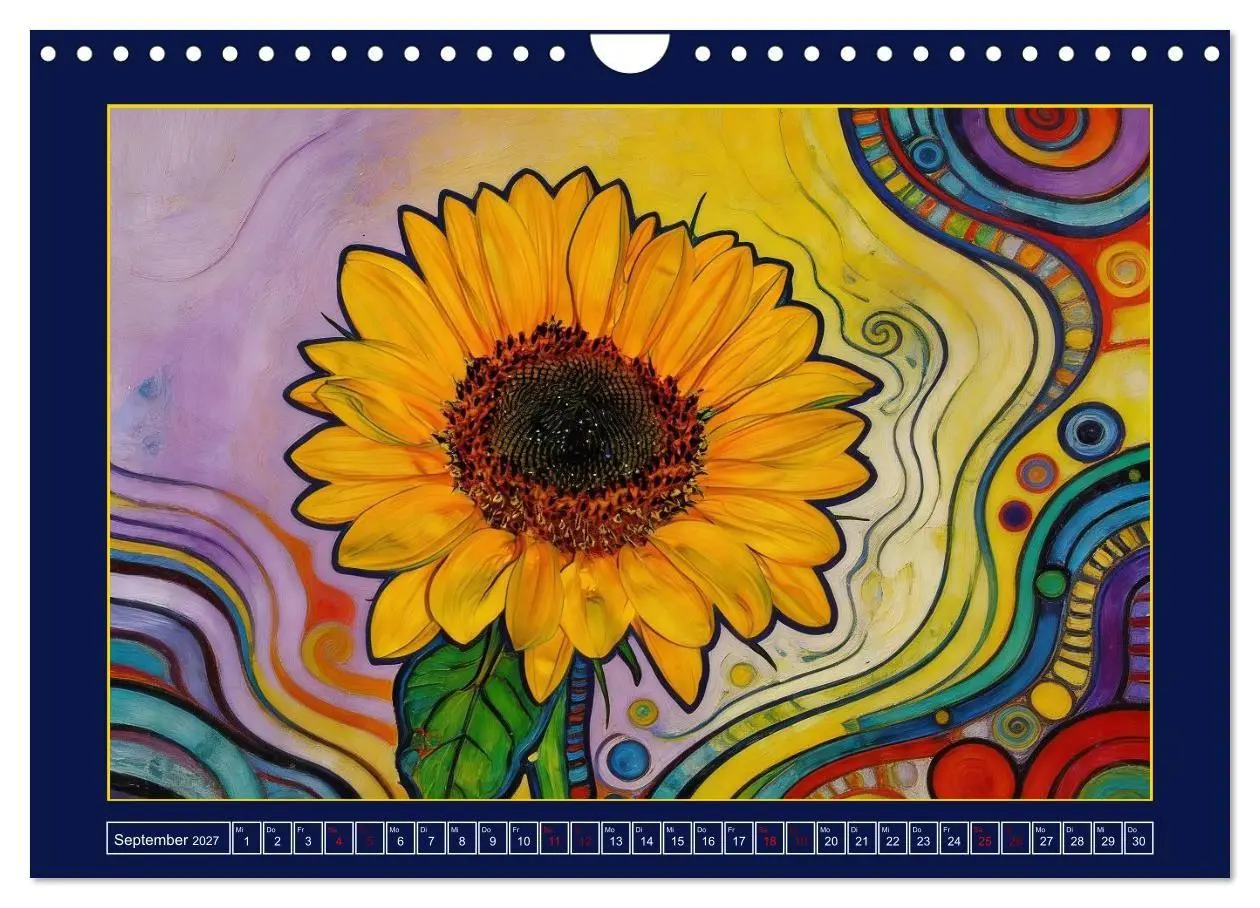 Bild: 9783516784978 | Blüten im verspielten Jugendstil (Wandkalender 2027 DIN A4 quer),...