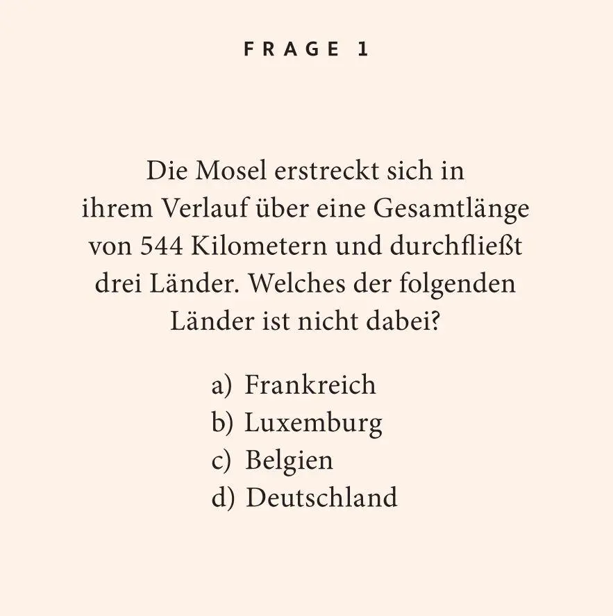 Bild: 9783899784978 | Mosel-Quiz | 100 Fragen und Antworten | Stephanie Zang | Taschenbuch