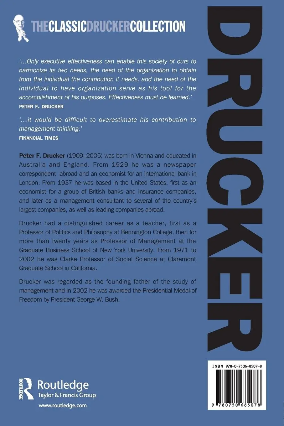 Rückseite: 9780750685078 | The Effective Executive | Peter Drucker | Taschenbuch | Englisch