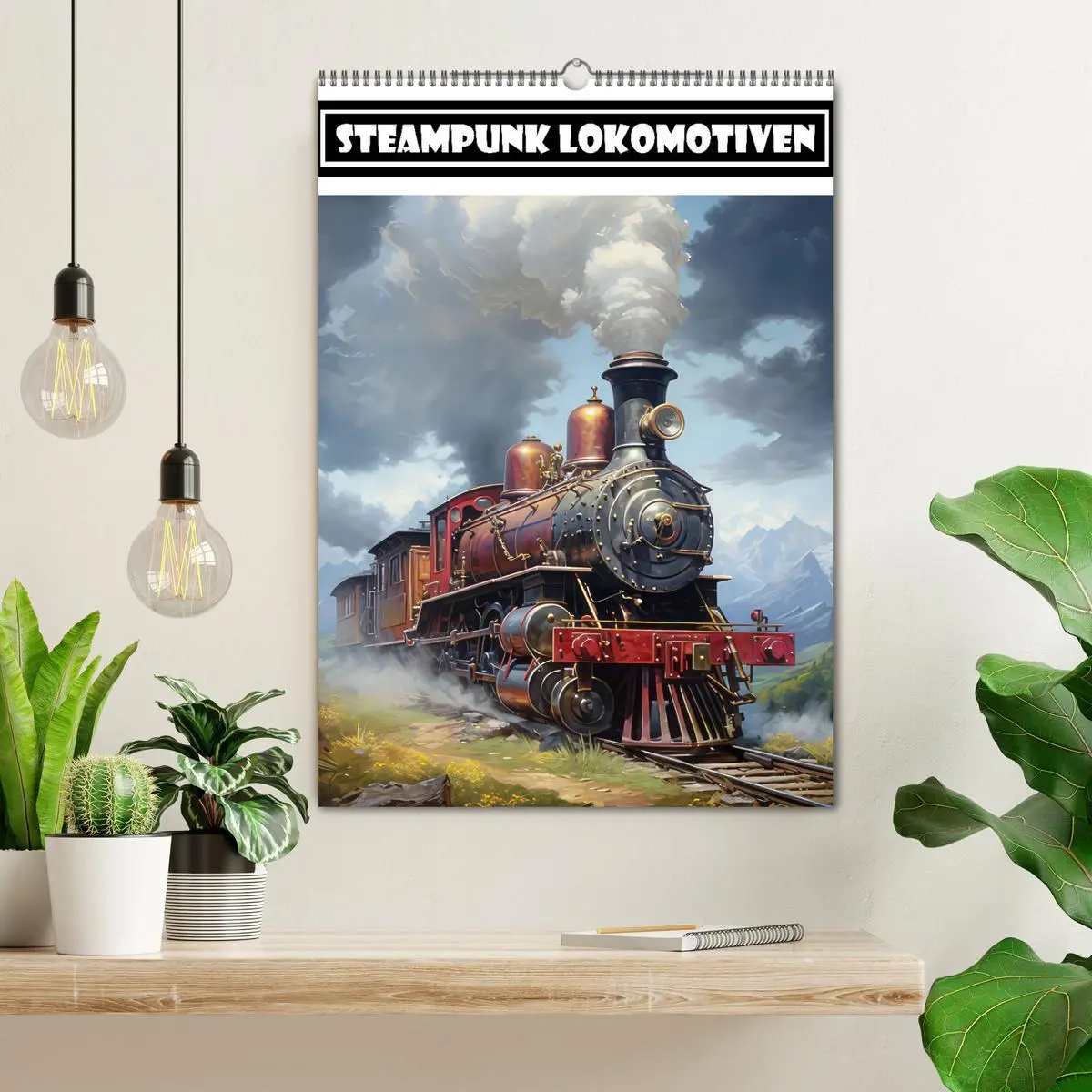 Bild: 9783516295078 | Steampunk Lokomotiven (Wandkalender 2026 DIN A2 hoch), CALVENDO...